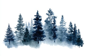 Dark blue forest silhouettes (1)