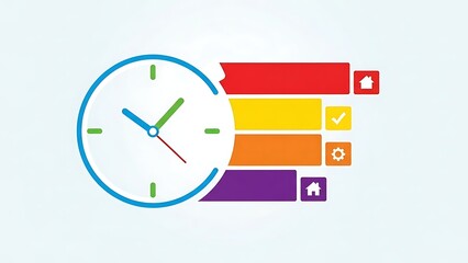 Time Management and Prioritized Task Schedule Infographic