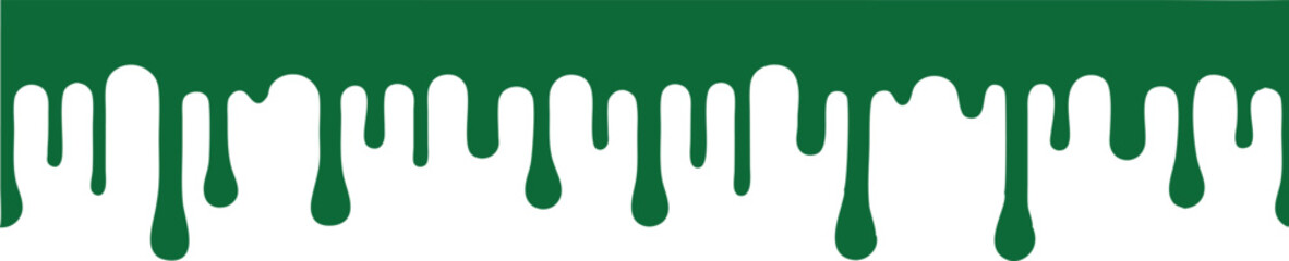 Dripping Liquid green color. icons designed with simple green lines on a white background.  caramel and sweet sugar sauce melting and leaking. Paint splash, grunge liquid drop splashes, 
