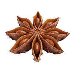 Star anise spice isolated on transparent background
