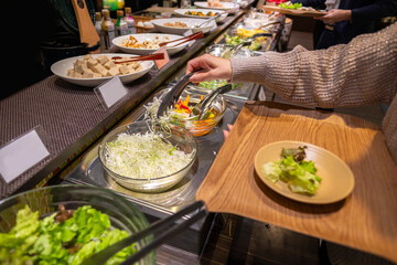 ホテルの朝ごはんビュッフェ