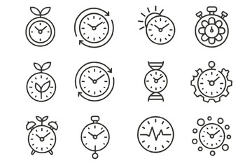 Icons icon circadian pendulum vector stopwatch biological clock cycle tracker organic dial