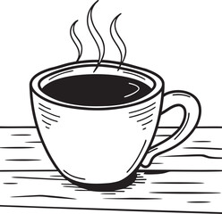 cup of coffee with steam