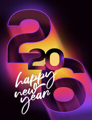 Happy new year 2026, cinematic typography 2026,