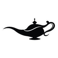 magic lamp isolated on white background