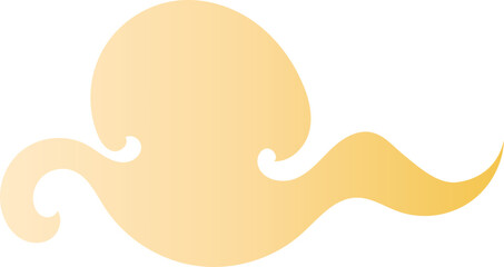 Elegant Gold Cloud Ornament Decorative Form