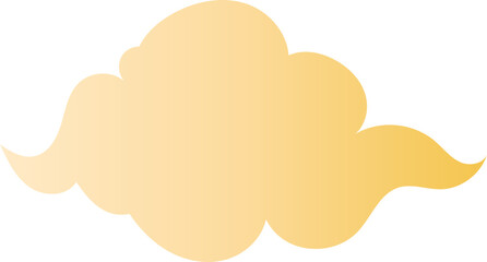 Elegant Gold Cloud Ornament Decorative Form