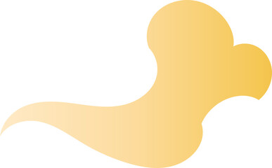 Flowing Gold Cloud Decorative Element