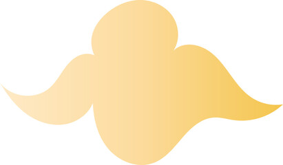 Elegant Gold Cloud Ornament Decorative Form