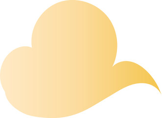 Obraz premium Soft Gold Cloud Decorative Asian Shape