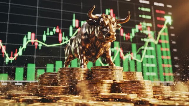 Bull Market - Financial Growth and Investment Success Visualization.