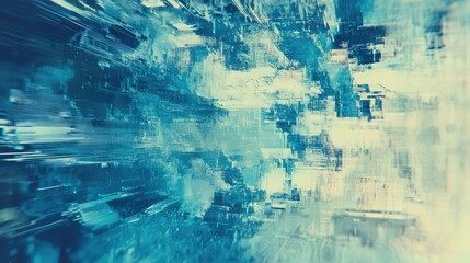 Abstract digital landscape represents a futuristic data stream, visualizing complex information flow and network connections within an innovative technological environment