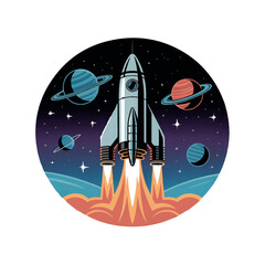 Obraz premium Rocketing into the Future of Space Travel and Exploration