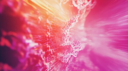 Digital stream flowing through a vibrant abstract network, forming an intricate tunnel of dynamic light rays and glowing particles in a technological background