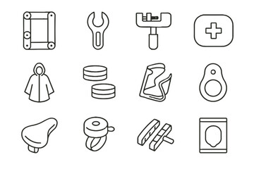 Tag breaker bike cleaning reflective bands icon pads ankle urban vector