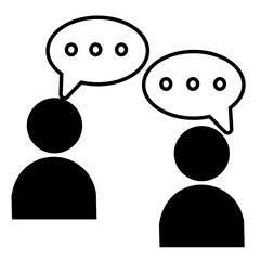 black and white speech bubbles