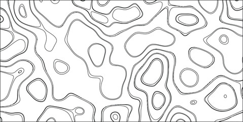 Abstract organic contour lines forming an irregular pattern with rounded shapes and flowing curves on a white background, a minimalist graphic design element