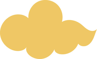 Minimal Gold Cloud Shape Asian Design