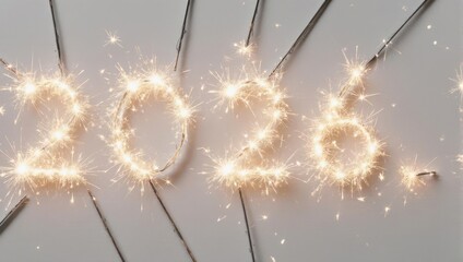 Obraz premium Sparkling 2026 - A Bright New Year Celebration.
