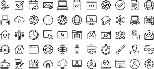business, technology, digital, workflow, communication, management, productivity, internet, online, office, network, system, planning, strategy, corporate, remote, support, interface, icons, vector