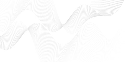 Fototapeta premium Vector wave digital white and gray gradient blend futuristic technology. flow tech transparent line stripe energy connection web music and sound. beautiful dynamic smooth space texture background.
