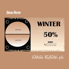 Winter Shopping Social Media Poster