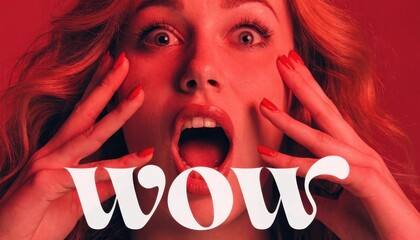 Shocked Woman With Open Mouth and Red Hair