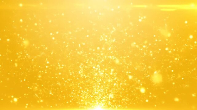 Minimal Basant Panchami Yellow Background With Floating Particles