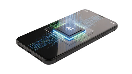 Smartphone with AI Processing Power Concept