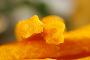 Golden Gummy Bears Candy Close-Up Shot
