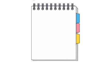 Spiral Notepad with Colored Tabs
