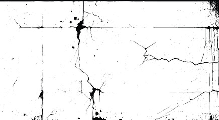 Cracked concrete wall broken wall at the outside cement corner that effected with earthquake and collapsed ground photo