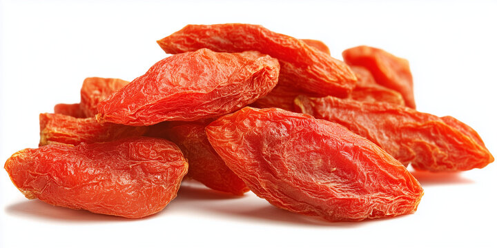 Vibrant Red Dried Goji Berries Stacked - Powered by Adobe