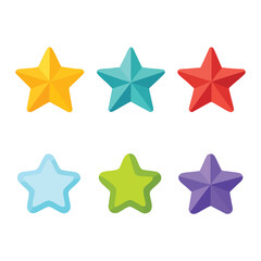 Obraz premium A delightful collection of cute yellow cartoon Christmas stars with festive christmas decorations
