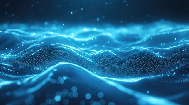 Digital surface representing complex data flow and network connections, visualizing abstract information processing for artificial intelligence and cybersecurity - Powered by Adobe