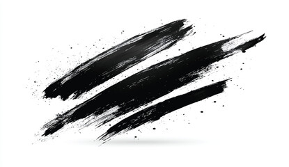 Abstract Brush Stroke Art. Black Paint Brush Vector. Bold Vector Brush Art.