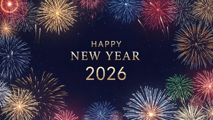 Spectacular Fireworks Display for Happy New Year 2026