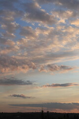 Bright colors of paints during sunrise.