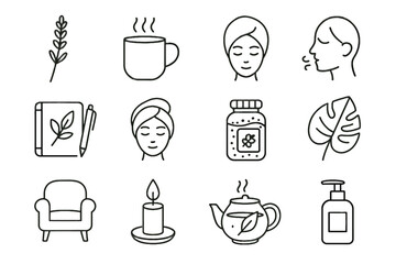 Salts armchair icon relaxing pump vector indoor hair warm care cozy self