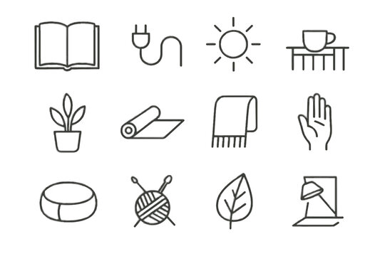 Simple nature detox cables digital blanket open vector pause icon unplug tools