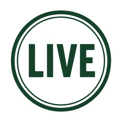 live icon logo seal vector on white background
Vector stamp icon