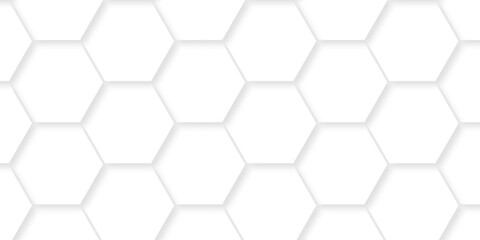 Fototapeta premium White abstract hexagonal paper background. Luxury White grid Pattern. Futuristic emboss honeycomb mosaic white background. geometric mesh cell texture. modern futuristic wallpaper.