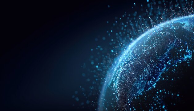 Abstract Technology And Artificial Intelligence In The Digital Transformation Of Earth, Driving Business Growth In Industry 4.0 With Big Data And Investment. - Powered by Adobe