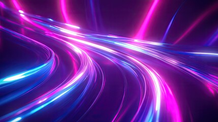 Abstract colorful light streaks depicting digital data flow and speed, creating a dynamic visual representing modern technology, telecommunications, and high speed network connections