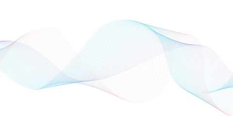 Abstract wave element for design. Digital frequency track equalizer. Stylized line art background. 