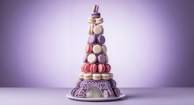 Macaron Eiffel Tower &ndash; Artistic Confectionery Sculpture in Paris-Inspired Design