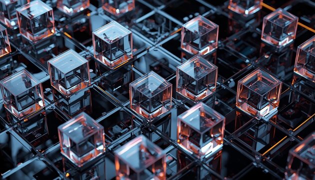 Futuristic blue technology background with glowing neon digital data flow and circuit patterns. - Powered by Adobe