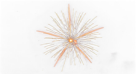 Obraz premium Vibrant firework explosion isolated on transparent background