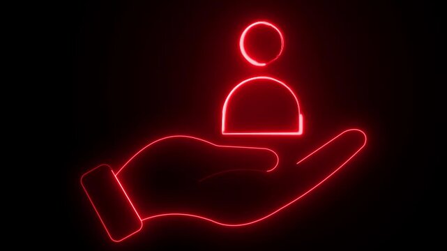 A glowing neon design highlighting support, showcasing reliability, assistance, and strong teamwork for standout modern projects. Ideal for branding and engagement