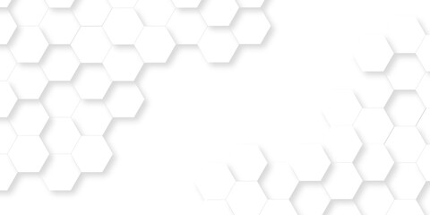 White abstract hexagonal paper background. Luxury White grid Pattern. Futuristic emboss honeycomb mosaic white background. geometric mesh cell texture. modern futuristic wallpaper.